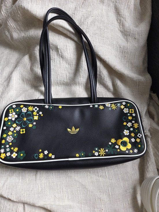 adidas Handbags - Adidas x Liberty Black Floral Tote Bag - Black with Yellow & Green Floral